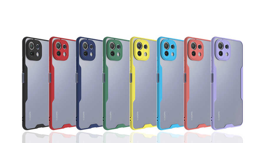 Xiaomi Mi 11 Lite Kılıf Zore Parfe Kapak Koyu Yeşil