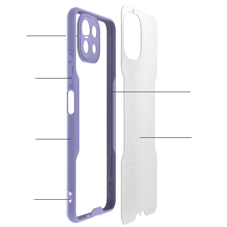 Xiaomi Mi 11 Lite Kılıf Zore Parfe Kapak Kırmızı