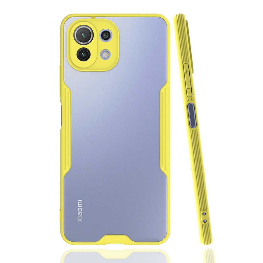 Xiaomi Mi 11 Lite Kılıf Zore Parfe Kapak Sarı