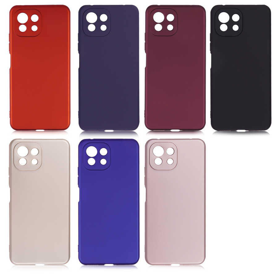 Xiaomi Mi 11 Lite Kılıf Zore Premier Silikon Kapak Mürdüm