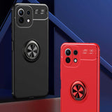 Xiaomi Mi 11 Lite Kılıf Zore Ravel Silikon Kapak Kırmızı