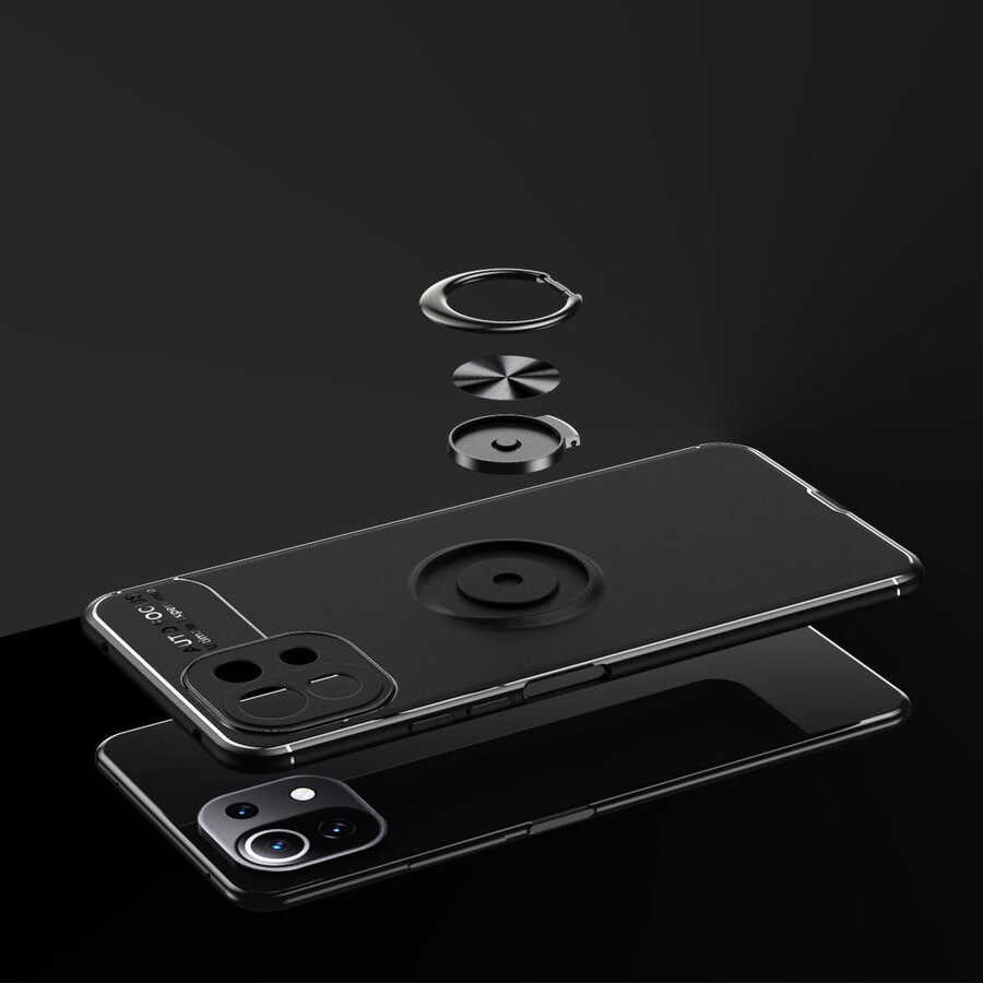 Xiaomi Mi 11 Lite Kılıf Zore Ravel Silikon Kapak Kırmızı