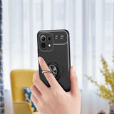 Xiaomi Mi 11 Lite Kılıf Zore Ravel Silikon Kapak Siyah-Kırmızı