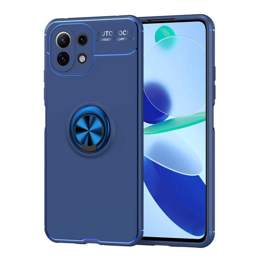 Xiaomi Mi 11 Lite Kılıf Zore Ravel Silikon Kapak Mavi