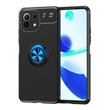Xiaomi Mi 11 Lite Kılıf Zore Ravel Silikon Kapak Siyah-Mavi