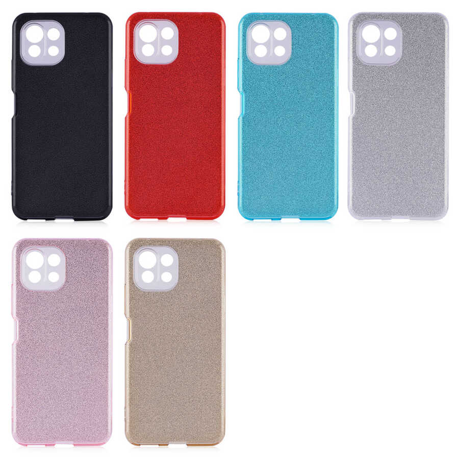 Xiaomi Mi 11 Lite Kılıf Zore Shining Silikon Mavi