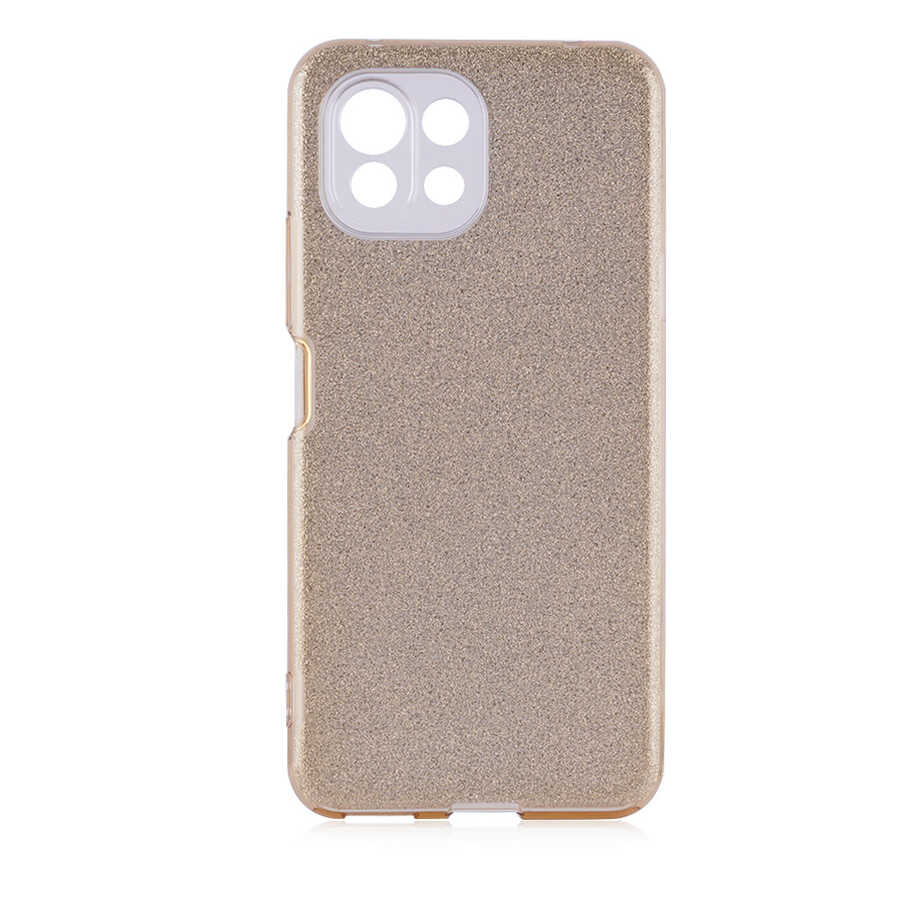 Xiaomi Mi 11 Lite Kılıf Zore Shining Silikon Gold