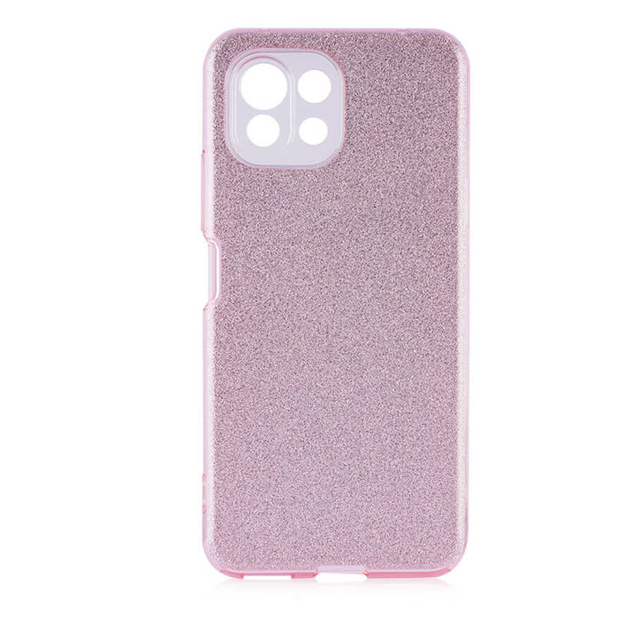 Xiaomi Mi 11 Lite Kılıf Zore Shining Silikon Rose Gold
