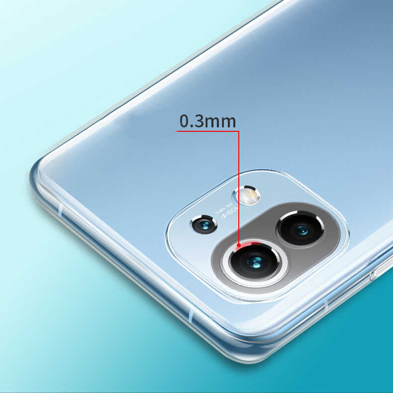 Xiaomi Mi 11 Lite Kılıf Zore Süper Silikon Kapak Renksiz