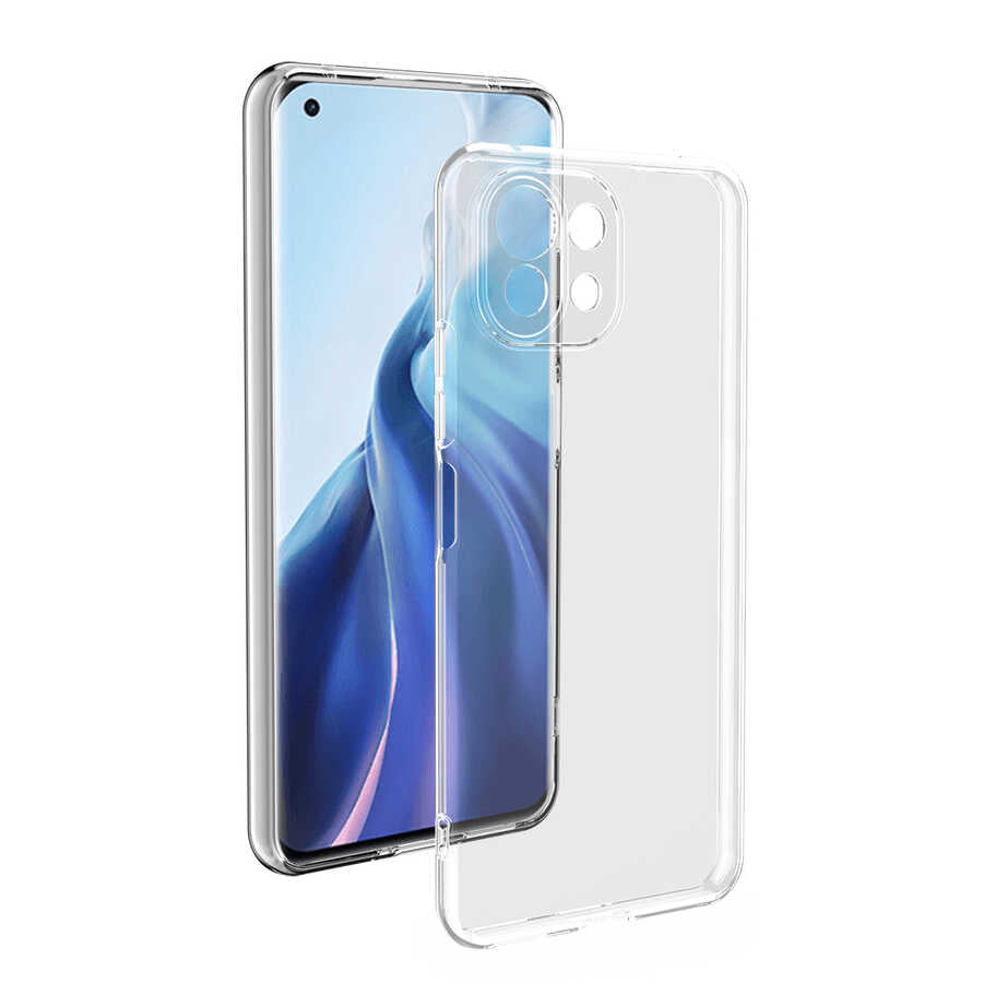 Xiaomi Mi 11 Lite Kılıf Zore Süper Silikon Kapak Renksiz