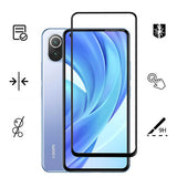 Xiaomi Mi 11 Lite Zore Kenarları Kırılmaya Dayanıklı Cam Ekran Koruyucu Siyah