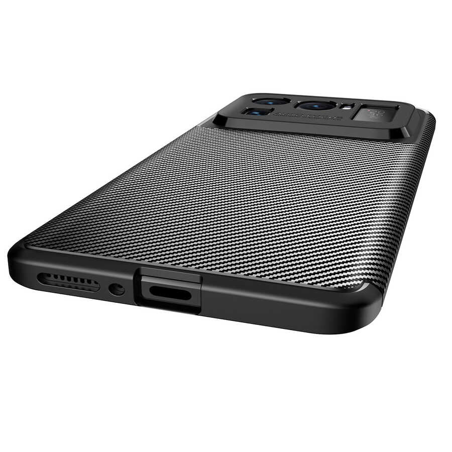 Xiaomi Mi 11 Ultra Kılıf Zore Negro Silikon Kapak Kahverengi