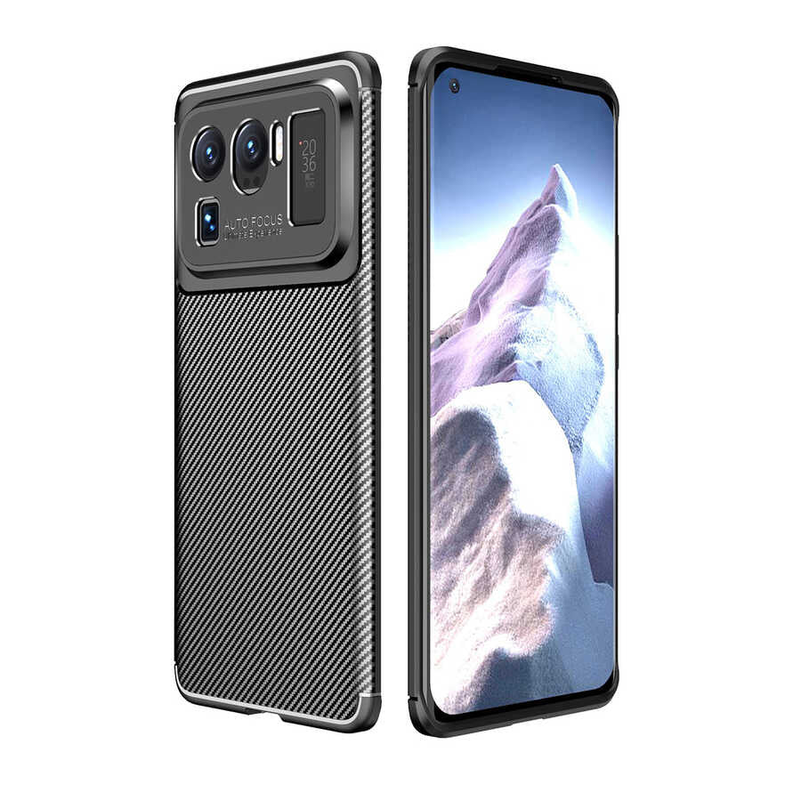 Xiaomi Mi 11 Ultra Kılıf Zore Negro Silikon Kapak Siyah