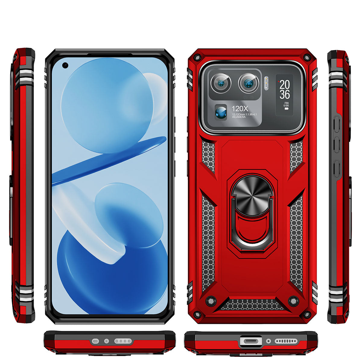 Xiaomi Mi 11 Ultra Kılıf Zore Vega Kapak Kırmızı