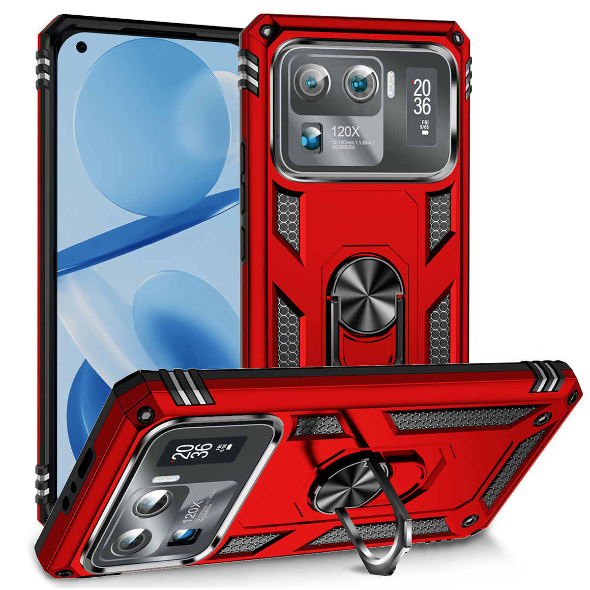 Xiaomi Mi 11 Ultra Kılıf Zore Vega Kapak Kırmızı