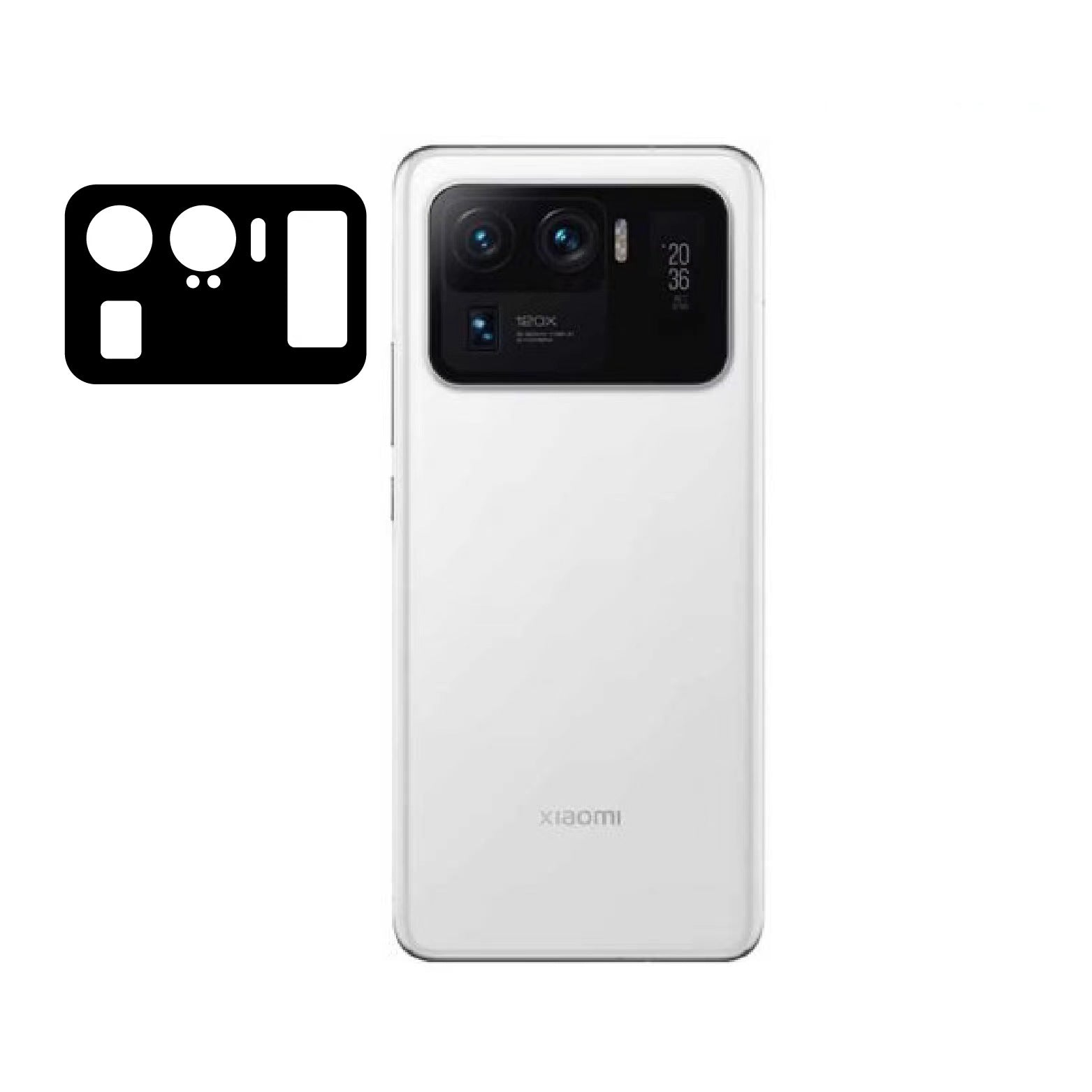 Xiaomi Mi 11 Ultra Zore 3D Kamera Camı Siyah