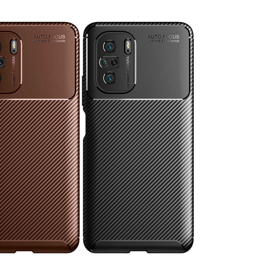 Xiaomi Mi 11İ Kılıf Zore Negro Silikon Kapak Kahverengi