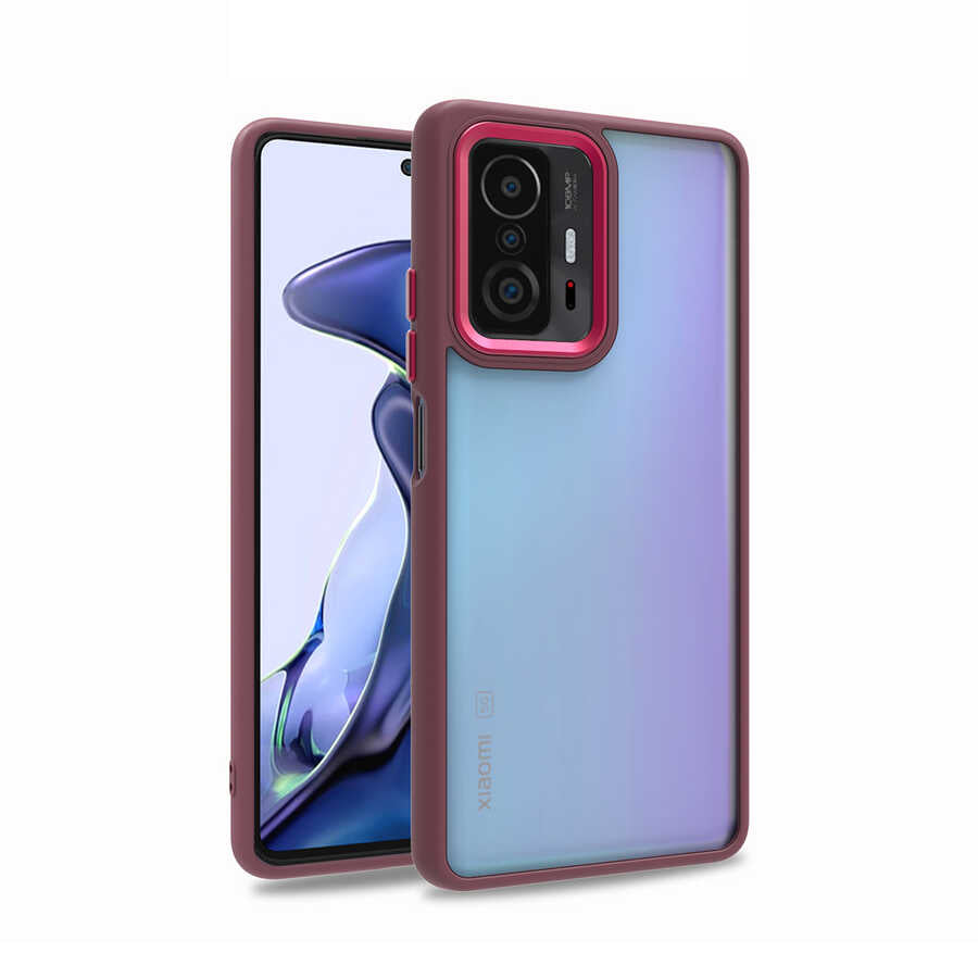 Xiaomi Mi 11T 5G Kılıf Zore Flora Kapak Kırmızı
