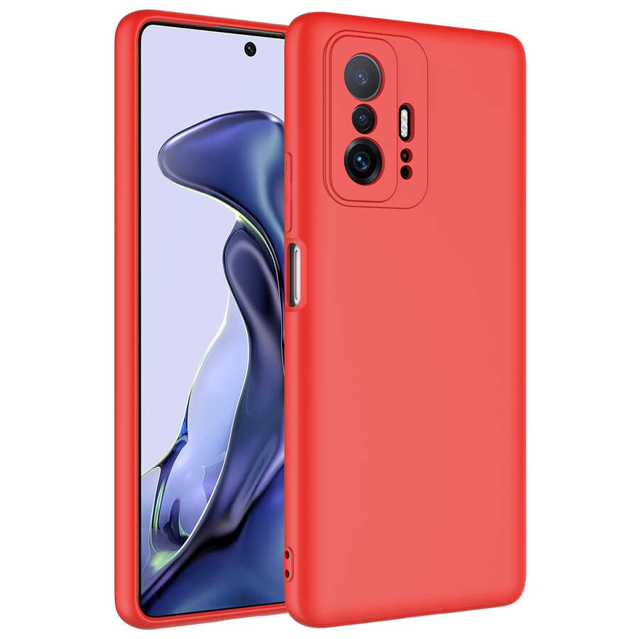Xiaomi Mi 11T 5G Kılıf Zore Mara Lansman Kapak Kırmızı