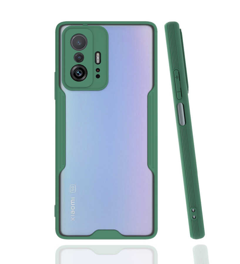 Xiaomi Mi 11T 5G Kılıf Zore Parfe Kapak Koyu Yeşil