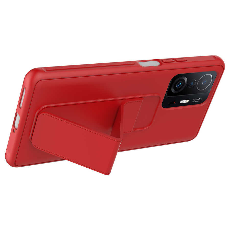 Xiaomi Mi 11T 5G Kılıf Zore Qstand Kapak Siyah