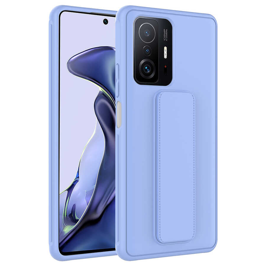 Xiaomi Mi 11T 5G Kılıf Zore Qstand Kapak Lila