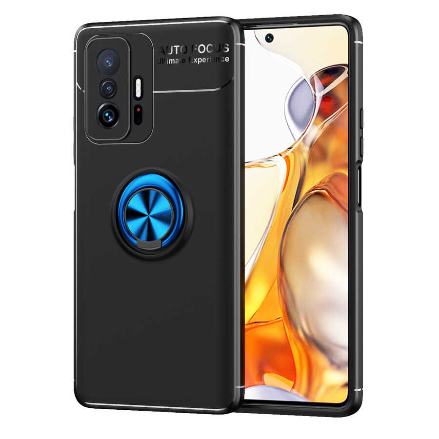 Xiaomi Mi 11T 5G Kılıf Zore Ravel Silikon Kapak Siyah-Kırmızı