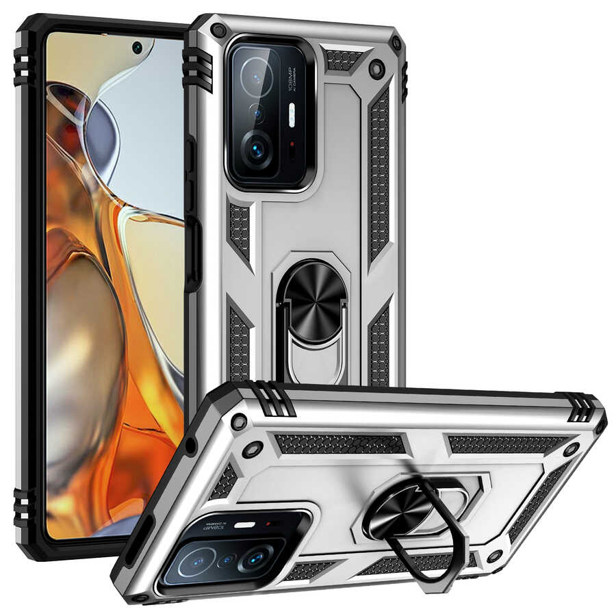Xiaomi Mi 11T 5G Kılıf Zore Vega Kapak Gri