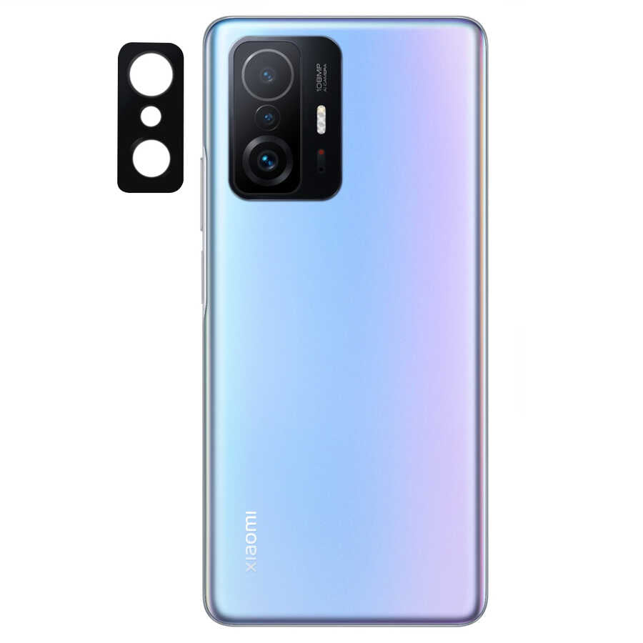 Xiaomi Mi 11T 5G Zore 3D Kamera Camı Siyah