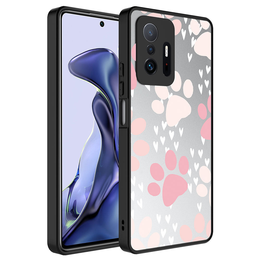 Xiaomi Mi 11T Pro 5G Kılıf Aynalı Desenli Kamera Korumalı Parlak Zore Mirror Kapak Kalp