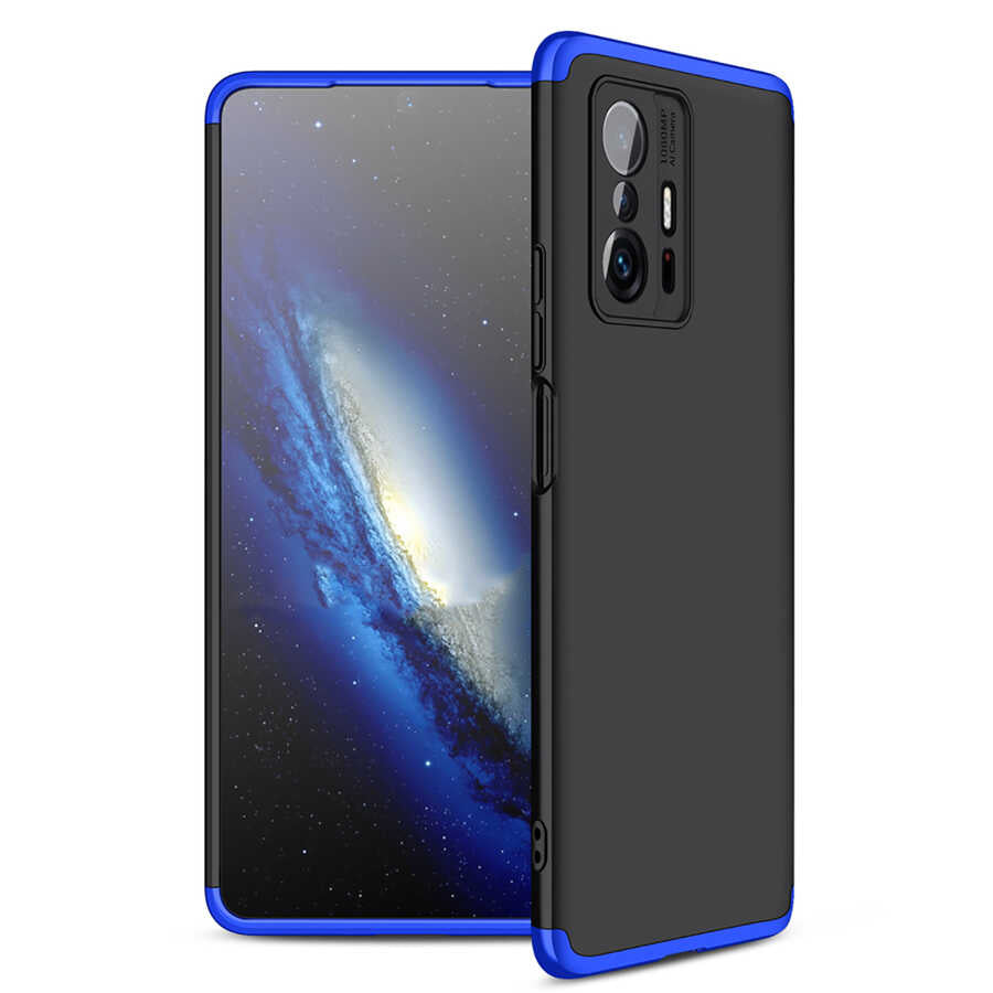 Xiaomi Mi 11T Pro 5G Kılıf Zore Ays Kapak Siyah-Mavi