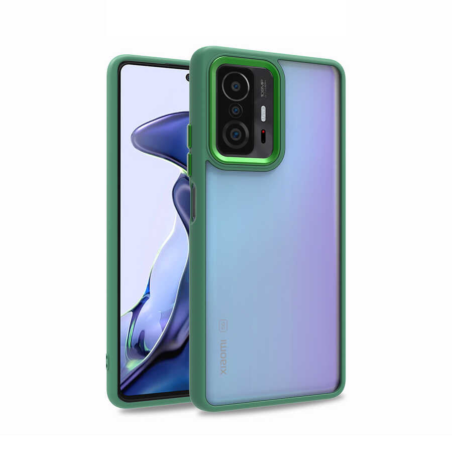 Xiaomi Mi 11T Pro 5G Kılıf Zore Flora Kapak Yeşil