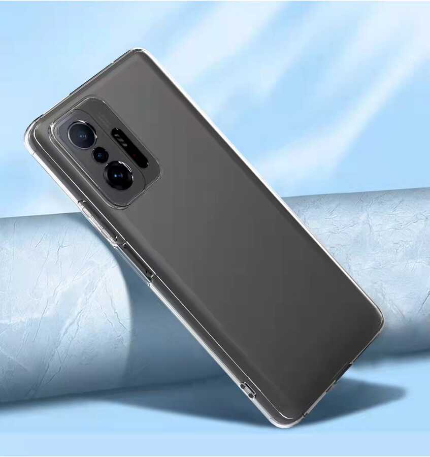 Xiaomi Mi 11T Pro 5G Kılıf Zore Kamera Korumalı Süper Silikon Kapak Renksiz