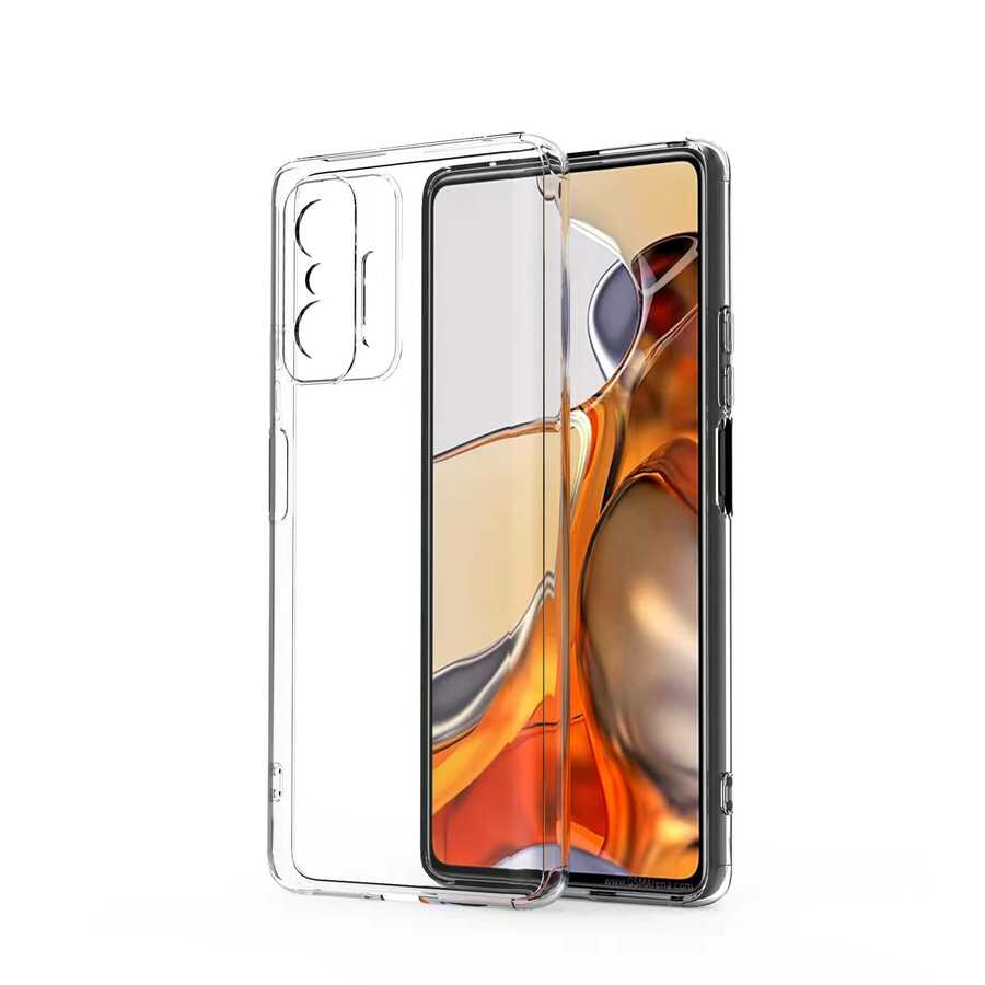 Xiaomi Mi 11T Pro 5G Kılıf Zore Kamera Korumalı Süper Silikon Kapak Renksiz