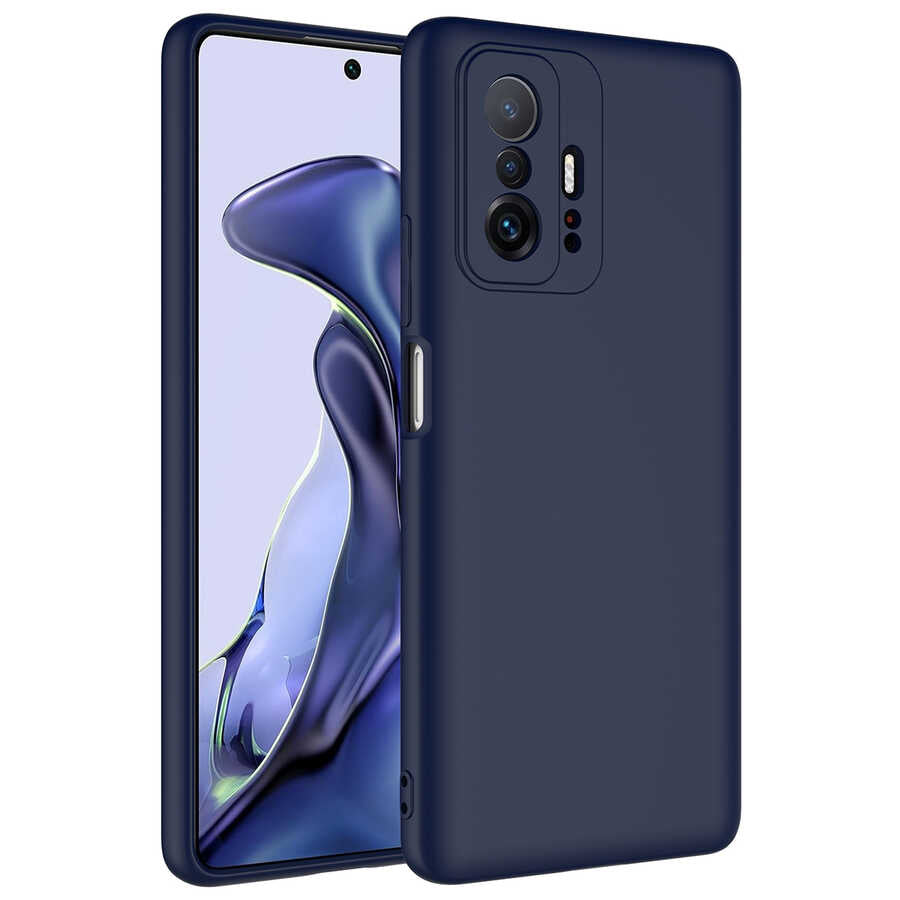 Xiaomi Mi 11T Pro 5G Kılıf Zore Mara Lansman Kapak Lacivert