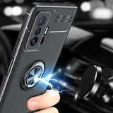 Xiaomi Mi 11T Pro 5G Kılıf Zore Ravel Silikon Kapak Siyah-Mavi