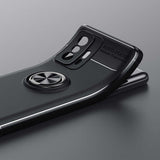 Xiaomi Mi 11T Pro 5G Kılıf Zore Ravel Silikon Kapak Siyah-Kırmızı