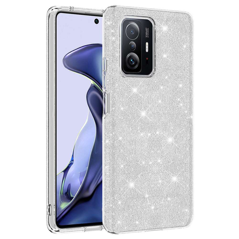 Xiaomi Mi 11T Pro 5G Kılıf Zore Shining Silikon Gümüş