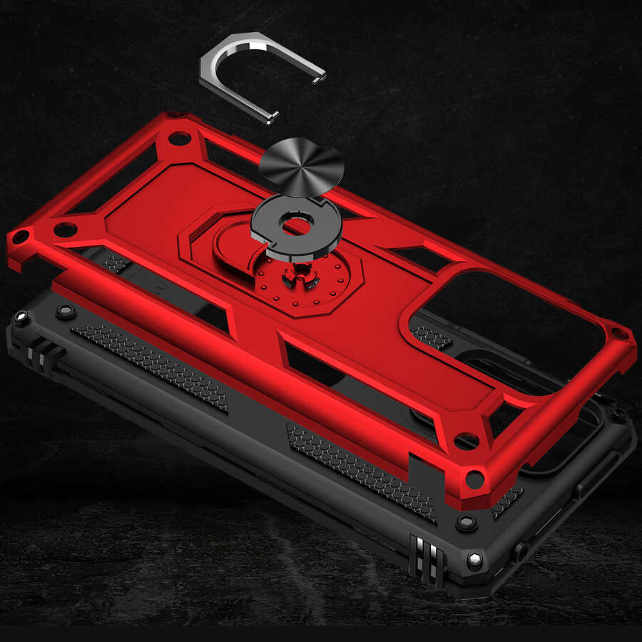 Xiaomi Mi 11T Pro 5G Kılıf Zore Vega Kapak Kırmızı
