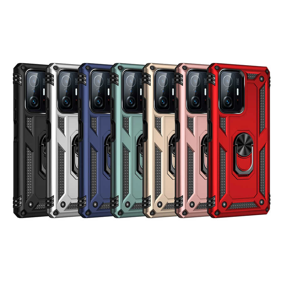 Xiaomi Mi 11T Pro 5G Kılıf Zore Vega Kapak Kırmızı