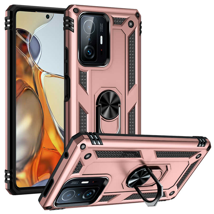 Xiaomi Mi 11T Pro 5G Kılıf Zore Vega Kapak Rose Gold