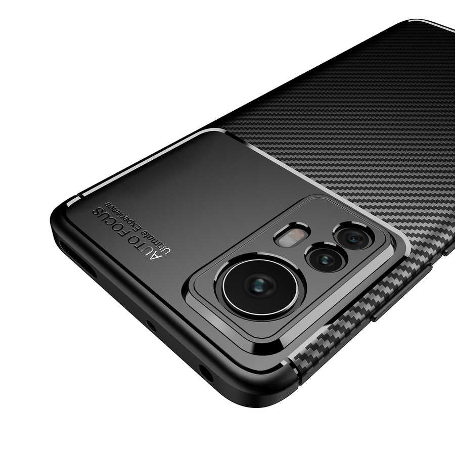 Xiaomi Mi 12 Kılıf Zore Negro Silikon Kapak Siyah