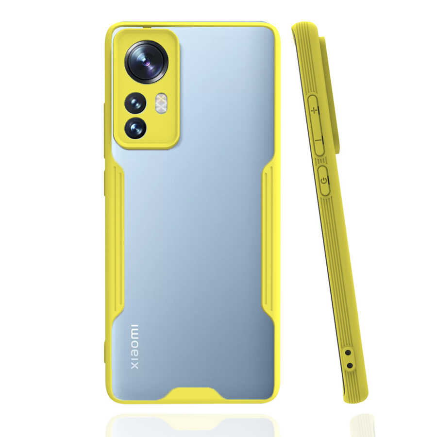 Xiaomi Mi 12 Kılıf Zore Parfe Kapak Sarı