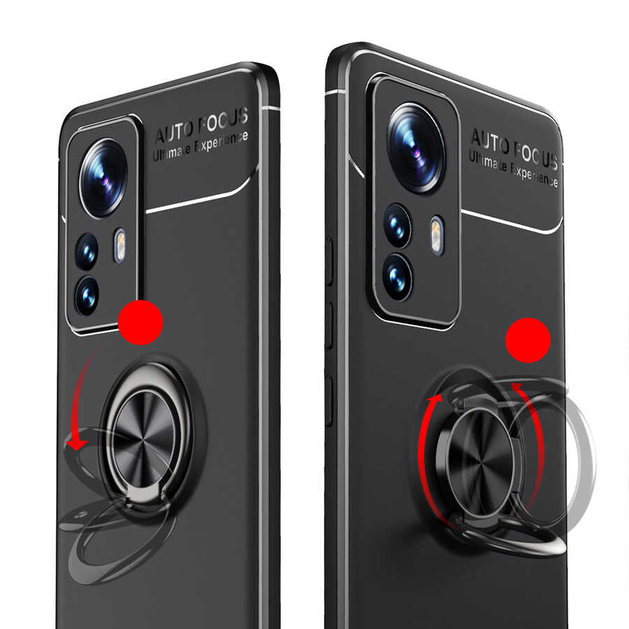 Xiaomi Mi 12 Kılıf Zore Ravel Silikon Kapak Kırmızı