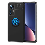 Xiaomi Mi 12 Kılıf Zore Ravel Silikon Kapak Siyah-Mavi