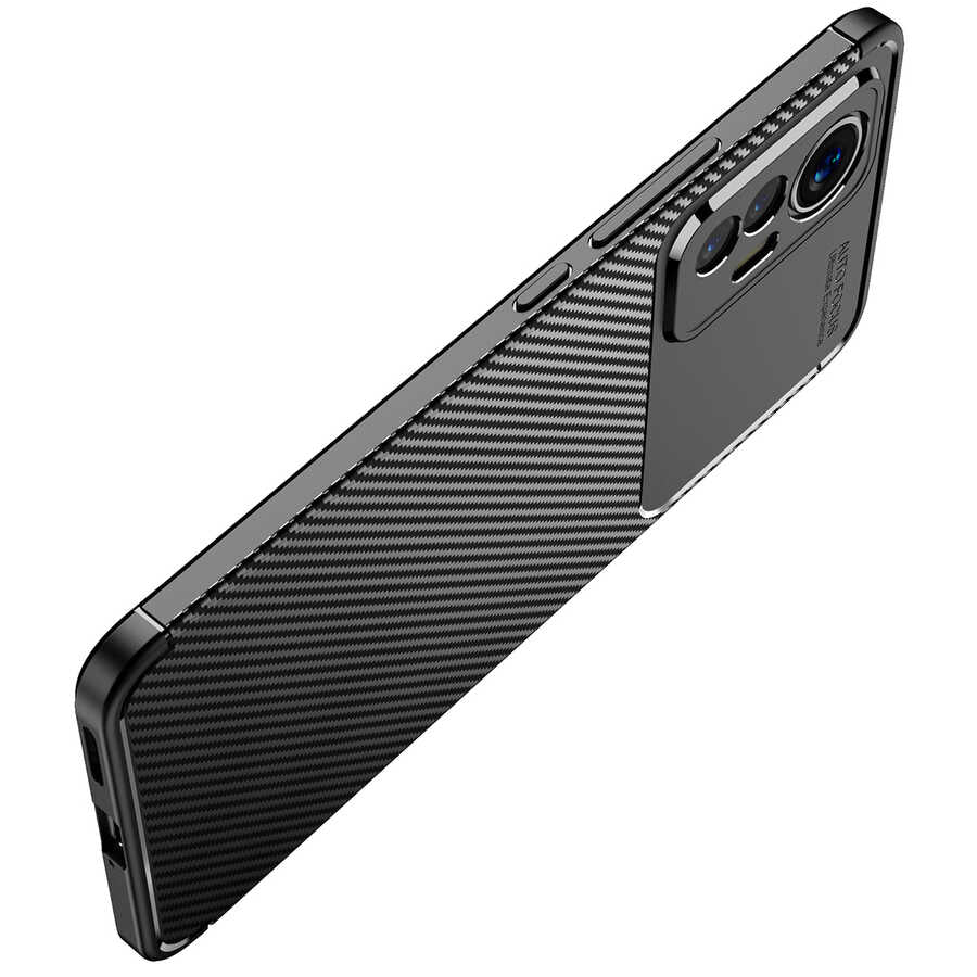 Xiaomi Mi 12 Lite Kılıf Zore Negro Silikon Kapak Siyah