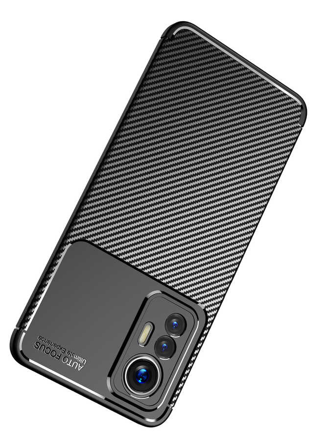 Xiaomi Mi 12 Lite Kılıf Zore Negro Silikon Kapak Siyah