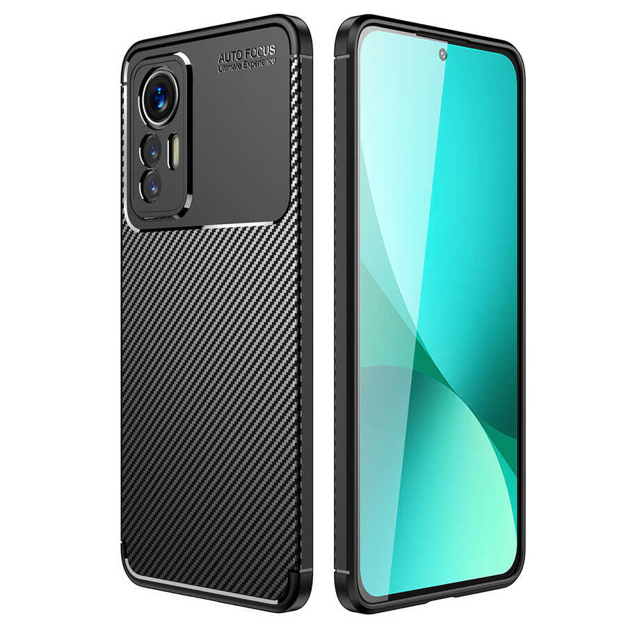 Xiaomi Mi 12 Lite Kılıf Zore Negro Silikon Kapak Siyah