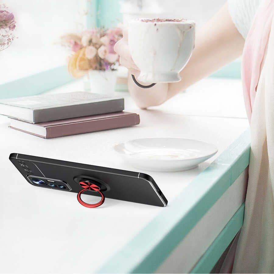 Xiaomi Mi 12 Lite Kılıf Zore Ravel Silikon Kapak Kırmızı