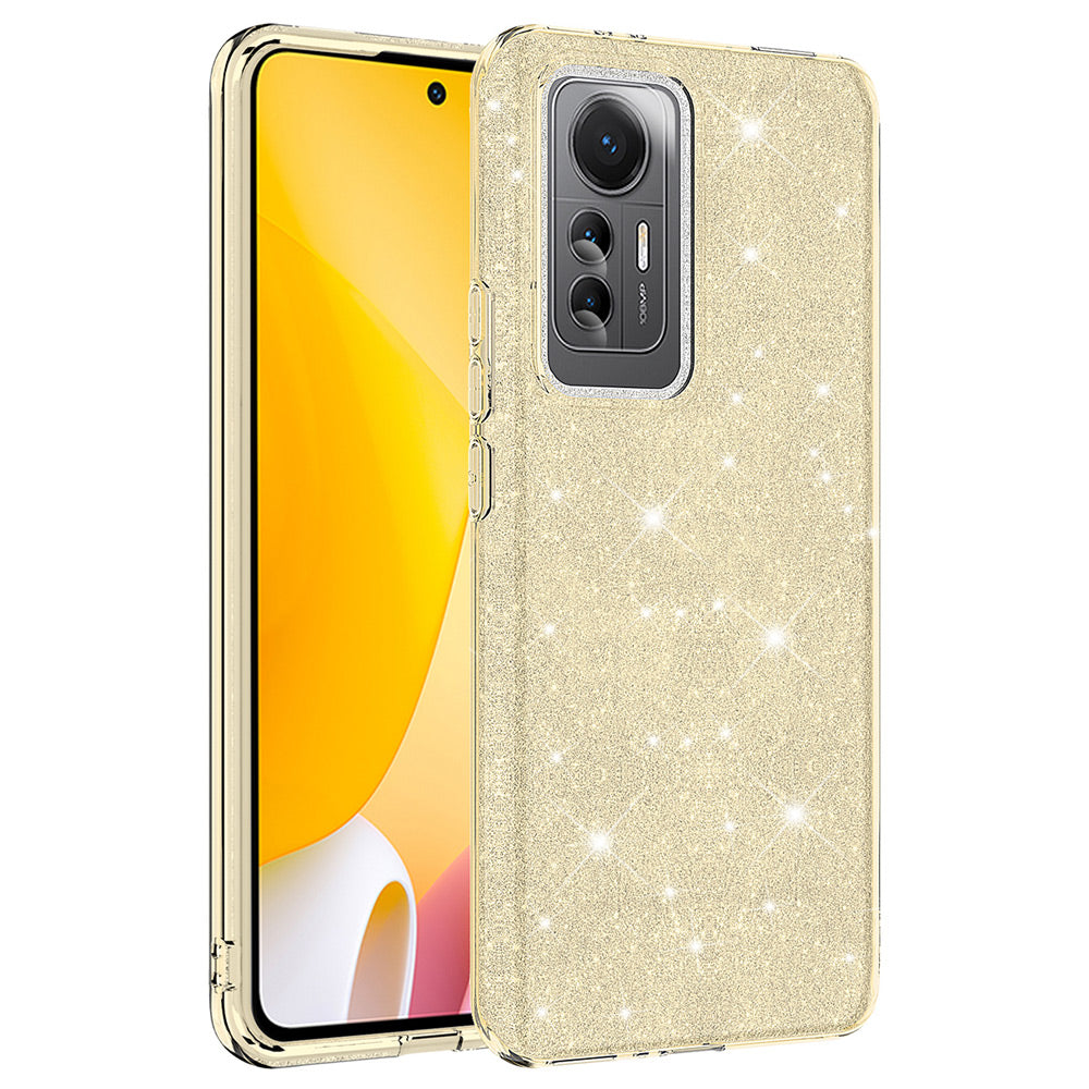 Xiaomi Mi 12 Lite Kılıf Zore Shining Silikon Gold